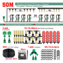 MUCIAKIE 5M-50M Automatic Garden Watering System Kits Self Garden Irrigation Watering Kits Micro Drip Mist Spray Cooling System