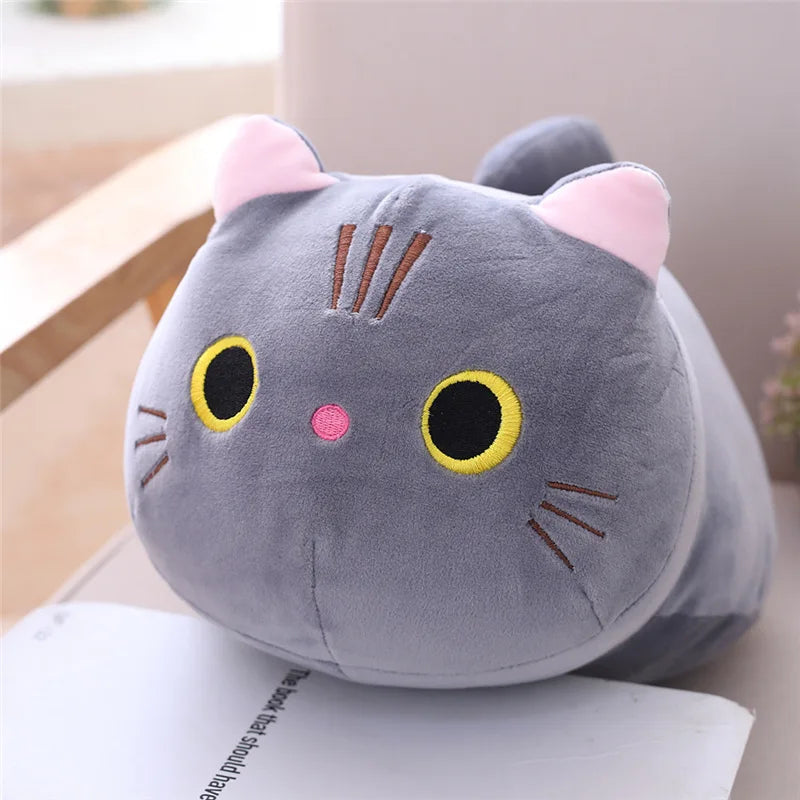 Cute Black Long Cat Plush Toy Cushion Office Nap Pillow Cushions Soft Toys Kids Doll Washable Sofa Car Cushion Home Decor