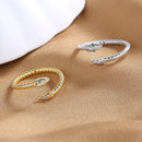 Open Snake Ring 925 Sterling Silver Adjustable For Woman Luxury Engagement Rings Fashion Wedding Party Jewelry