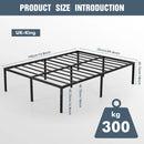 Single/Double/King Bed Frame - Bed 90x190 Cm / 135x190cm,151x190cm-42 Cm Height With Underbed Storage-Metal Platform Bed Frame