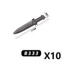 Medieval MOC Weapon Figure Accessories Building Blocks Soldiers Sword Shield Bow Arrow Trident Hammer Axe Spear Brick Kid Toy