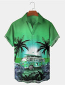 Men's Shirt Summer Hawaiian Shirt Graphic Prints Palm Tree Turndown Outdoor Street Short Sleeves Button-Down Print Clothing