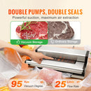 SucceBuy Commercial Vacuum Sealer Machine Multifunction Automatic Food Packaging with Bag Roll Storage Cutter for Home Kitchen