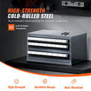 SucceBuy Drill Bit Dispenser Cabinet Three-Drawer Drill Bit Organizer Cabinet Steel Drill Dispenser Organizer Cabinet Storage