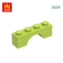 Wange 81Pcs/Lot 3659 1x4x2 Flat Arch Building Blocks MOC Construction Accessories Parts Compatible with Brick Children Toys Gift