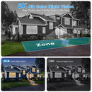 4MP 2K WiFi Camera Solar Battery Powered Wireless Outdoor Security 1080P HD PIR Human Detection iCSee CCTV Video Surveillance