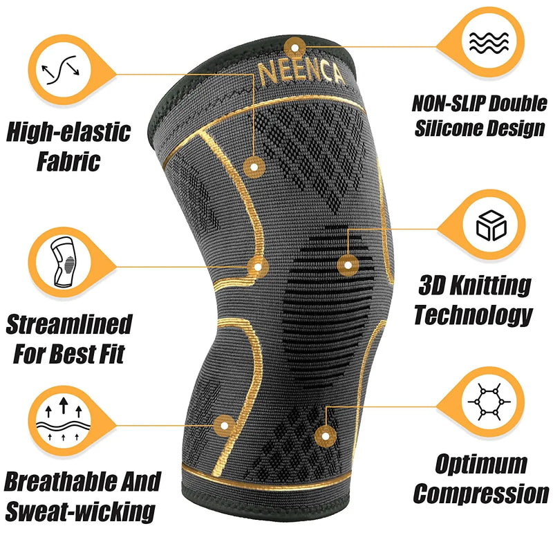 NEENCA Knee Brace Compression Sleeve Support for Women & Men Knee Pain Meniscus Tear, ACL & Arthritis Pain Relief Knee Sleeves