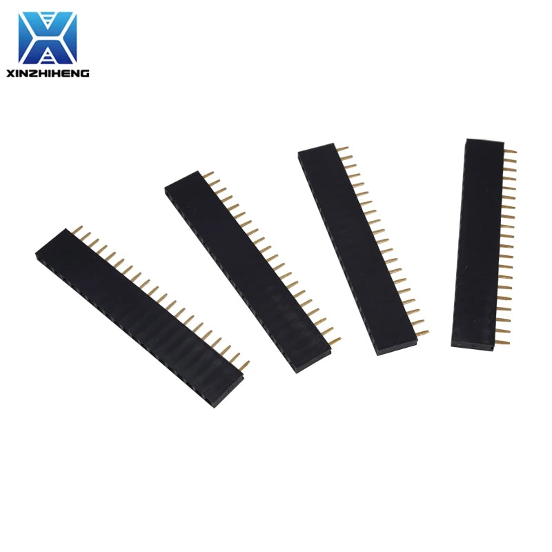 10pcs 2.54mm Pitch Single Row Pin Female Header Socket 1*2p 3p 4p 5p 6p 7p 8p 10p 12p 14p 15p 16p 18p 20p 25p 40p Pin Connector