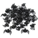50pcs Halloween Spiders Decorations Small Black Plastic Spiders Haunted House Spider Decoration Simulation Tricky Toy