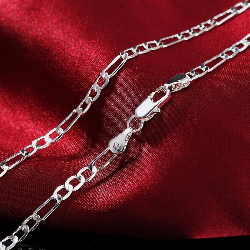 925 Sterling Silver 16/18/20/22/24/26/28/30 Inch Chains Necklace For Women Men Luxury Designer Jewelry Free Shipping ALIZERO