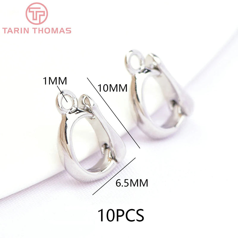 (3310) 15.6x9.6MM Hole 2MM 24K Gold Color Brass Lobster Clasps for Charms Pendants High Quality DIY Jewelry Making Findings