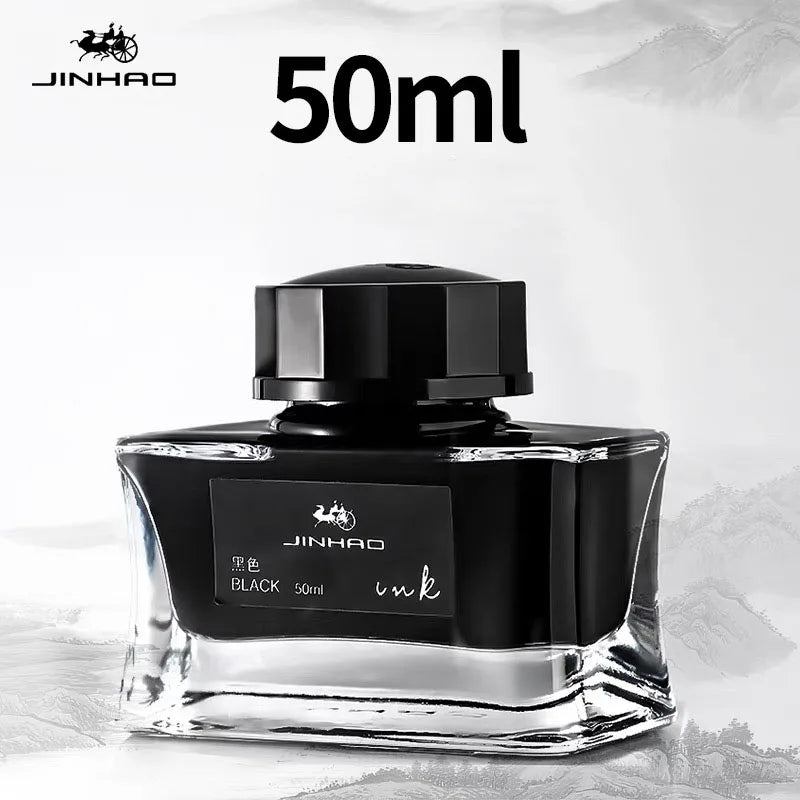 JINHAO 50ml/30ml Fountain Pen Ink Various Color Glass Bottled Ink Refill Cartridge School Writing Office Ink Supplies Stationery