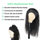 Kinky Curly Headband Wigs 100% Brazilian Human Hair Wigs Long Curly Hair For Women Full Machine Made Human Hair Wig 180% Density