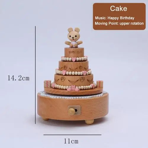 Elegant Wooden Music Box Castle Carousel Musical Box Birthday Christmas Gift For Girlfriend Boyfriend Music Sound Box Present