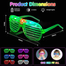 5-50PCS LED Glow Glasses 6 Neon Colors LED Shutter Shade Glasses Kids Birthday Gifts Blinds 3 Lights Glasses Toys Party Favors
