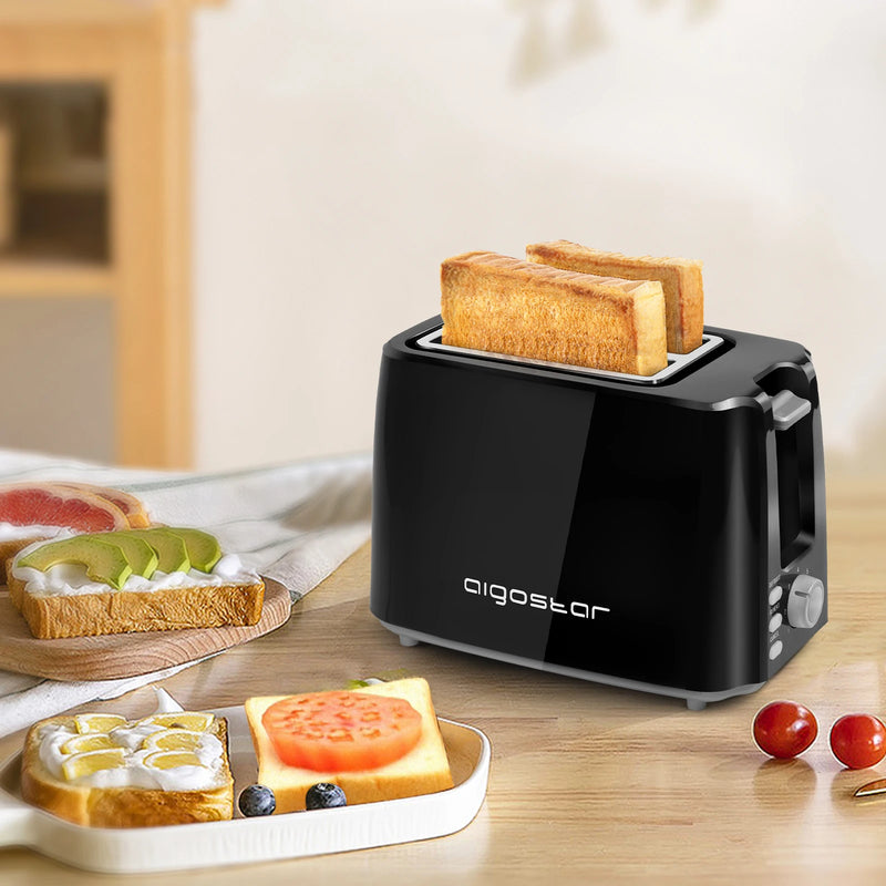 2 Short Slots Extra Wide Toaster, 7 Levels Roasting, BPA Free, BPA Free, Black 750 W