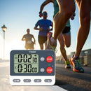 Dual Digital Timer Multifunctional Count UP/Down Timer with Memory Function Cooking Timer for Gym Office Laboratory