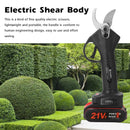 800W Cordless Electric Pruning Shears Electric Pruner Garden Scissors Tools Secateur 21V Rechargeable Battery Pruning Shears