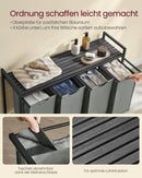 VASAGLE laundry basket, 4 hand fan, with shelf, removable extendable, 4x40 L