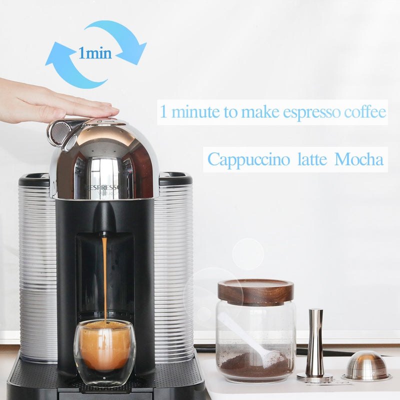 ICafilasiCafilas Vip Link Stianless Steel Reusable Big CUP For Nespresso Vertuo Coffee Capsule Filter Espresso Vertuoline