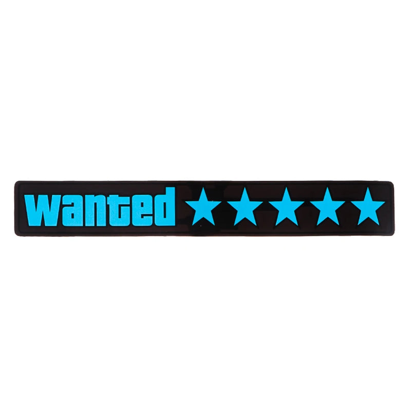 Windshield Electric Wanted 5 Star Car Window Sticker Auto Moto Safety Sign Decals Decoration LED Lights for Vehicle Sticker