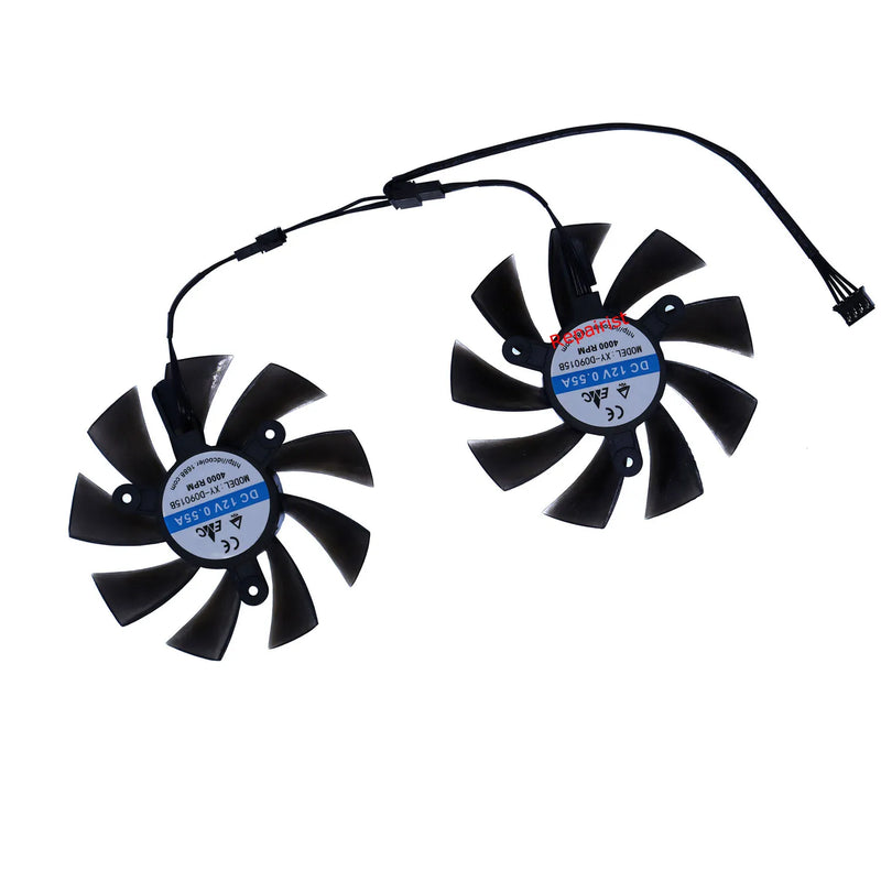 2Pcs/Set,PLA09215B12H,Video Card Fan,XY-D09015B,VGA Cooler,For MLLSE AMD RX 580 8GB RX580 Gaming GDDR5,Video Cards Cooling