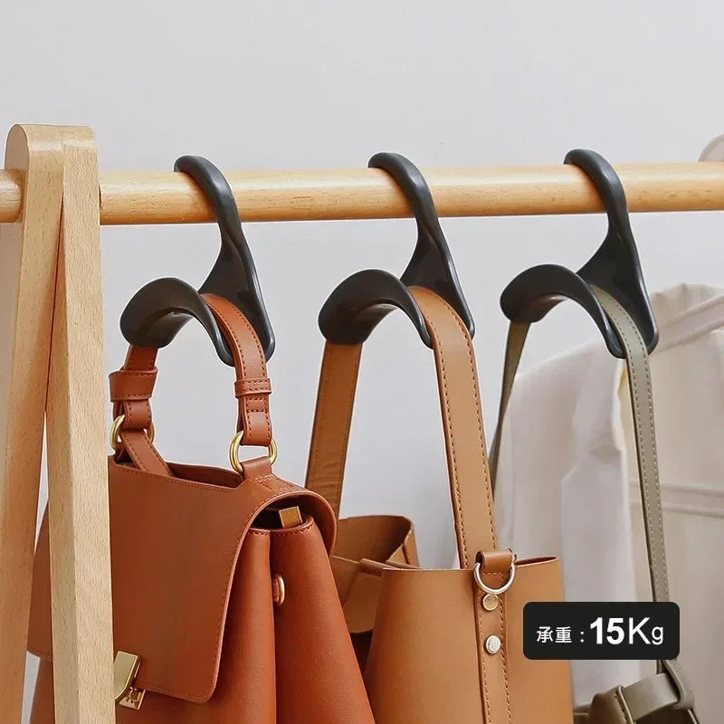 New Durable Bag Rack Holder Home Closet Hat Silk Scarf Shawls Purse Handbag Storage Arched Hanger Hook