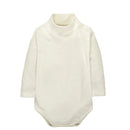 Baby Girls' Bodysuit Long Sleeve Triangle 100% Cotton Soft Comfortable Jumpsuit  Solid Color Fashion Simple High Collar 0-2 Yeas