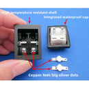 KCD4 Stainless steel waterproof rocker switch ON-OFF4/6Pin electrical equipment switch with LED power supply 16A 250V/20A 125VAC