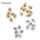 10/20pcs 18K Gold Plated Crimp Beads End Bead For Jewelry Making,Brass Snap Crimp Clasps For DIY Bracelet Making Accessories