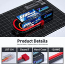 1/2 Units Zeee Lipo Battery 2S 7.4V 100C 5200mAh with Deans Connector for RC Car Truck Vehicle Buggy Losi RC Racing Models Parts