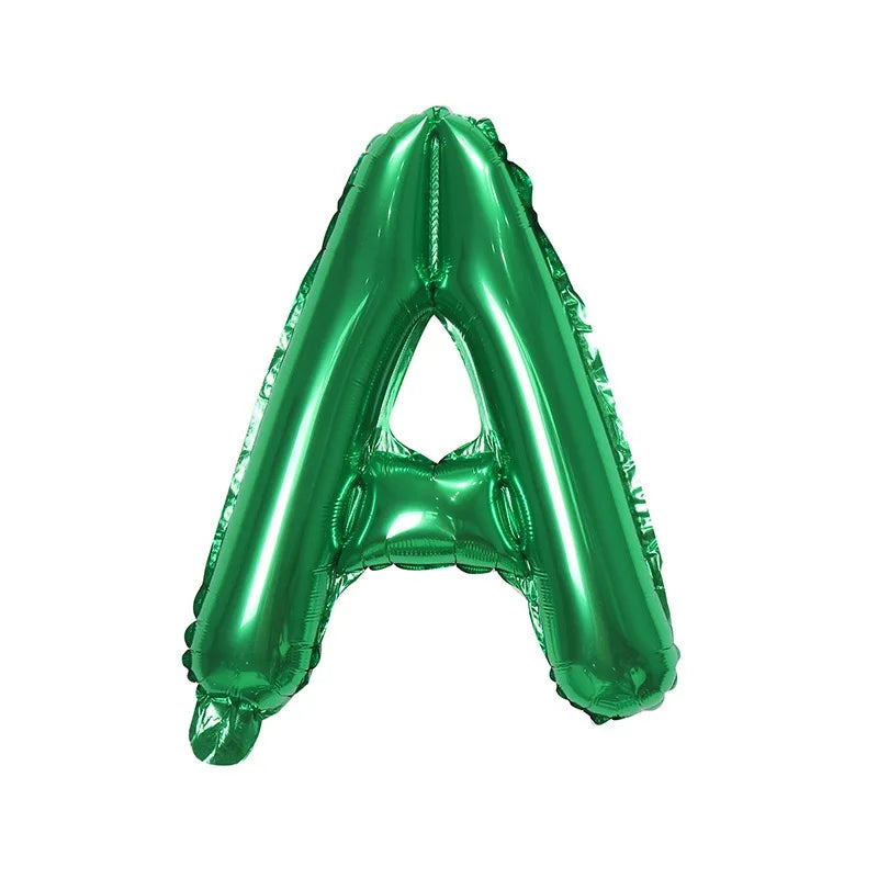 16inch Green Letter A to Z Alphabet Foil Balloons Birthday Party Wedding Decoration Event & Party Supplies Birthday Balloons