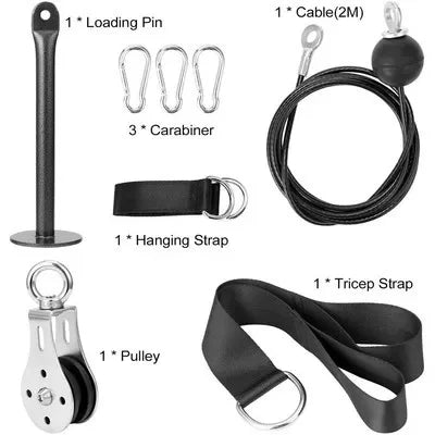 Cable Machine Attachments Tricep Rope Gym Lat Pull Down Rope Pully Gym Fitness Equipment Weight Lifting Workout Accessories