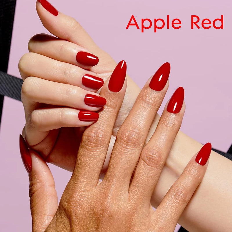 Tinovo Uno Apple Red Nail Polish Super Shine Normal Nail Strengthener Hardener Fast Drying Manicure Repair Thin Damaged Nails