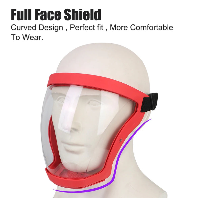 Full Face Shield Oil-splash Proof Mask Protection Face Cover With Filters Motorcycle Bicycle Cycling Dusting Mask Kitchen Tool