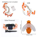 Honey Bee Solar String Fairy Lights Garland Christmas Tree Decoration Outdoor Fairy Garden Patio Light Wedding Street Lamp Decor