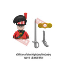 Medieval Napoleonic War French Dragoon British Soldiers Pirates Figures Army Scottish Fuisiler Building Blocks Weapons Brick Toy