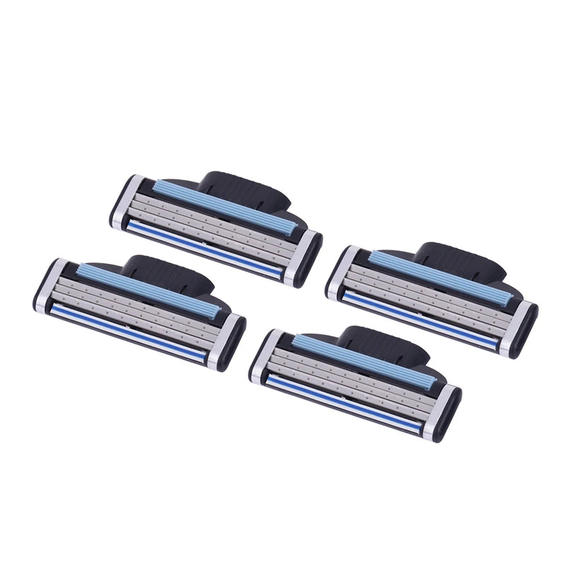 8-48pcs Stainless Steel Shaver Cutting Head 3 Layer Safety Razor for Gillette Mach 3 Replacement Refills Manual Razor Blades Gif