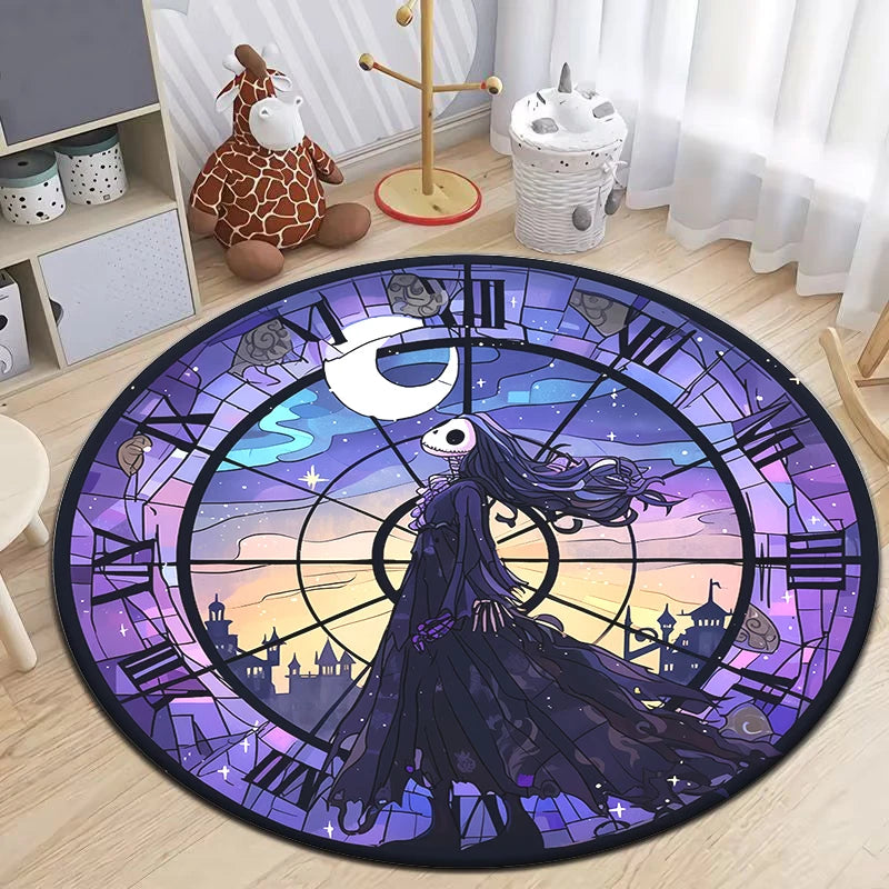 The Nightmare Before Christmas HD Printed Round Carpet.exquisite, Living Room,bedroom,sofa,entry Door Mat.table,chair,gift,Rug