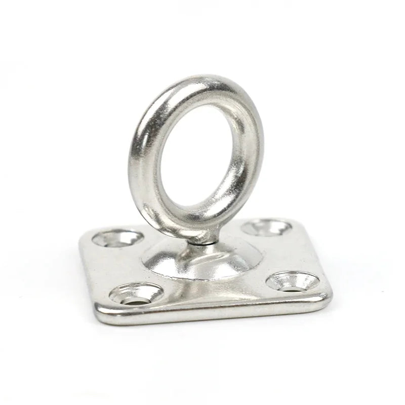 Stainless Steel 304 Fixed Pad Eye Plate Deck Door Buckle Staple Ring Wall Hook U-Shaped Ceiling Mount Hanger