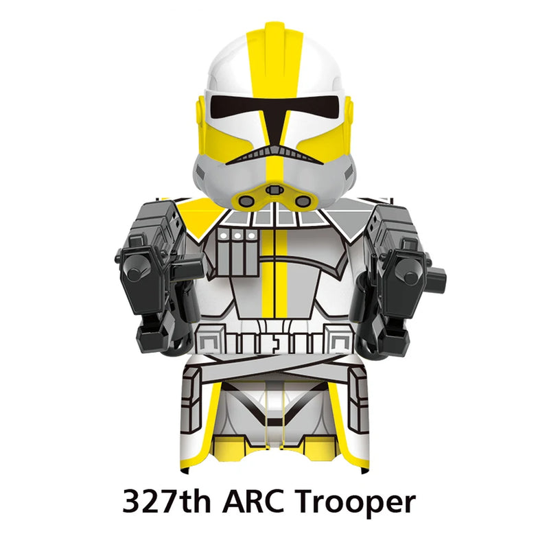 ARC Clone Troopers Building Blocks LUKE Skywalker Mandalorians Boba Fett Palpatine Yoda R2D2 Bricks Action Figures Toys