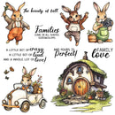 Mangocraft Easter Rabbits Bunny Family Home Clear Stamps DIY Scrapbooking Supplies Silicone Stamp For Card Making Albums Decor