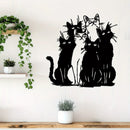 1pc Playful Black Cat Metal Wall Art - Ideal Gift for Cat Enthusiasts, Contemporary Style for Thanksgiving & Christmas Decor
