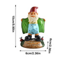 Cute Creative Naughty Gnome Dwarf Garden Decor Statue Old Man Fairy Ornament Easter Dumbbell Weightlifting Gnome Sculpture