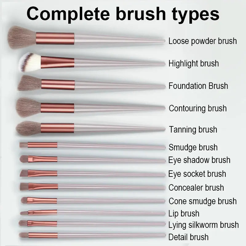 Makeup Brushes Set 13Pcs Professional Soft Foundation Powder Concealer Face Eyeshadow Eyeliner Blush Cosmetic Makeup Beauty Tool