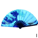 Classic Folding Fan Hand Fans Rainbow Home Print Bamboo Bone Cooling Handheld Festival Performance Dance Crafts Gift 33cm