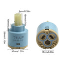 1pc 35mm/40mm Ceramic Cartridge Mixer Faucet Thermostatic Cartridge Faucet Basin Disc Valve Ceramic Disc Cartridges For Mixer