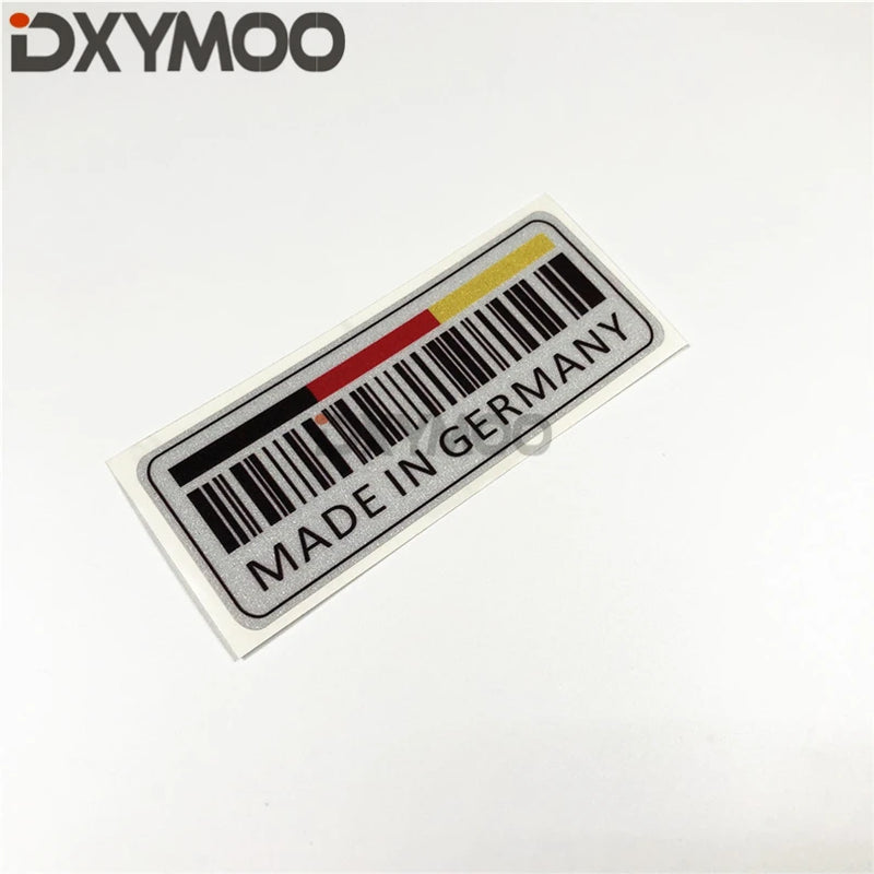 Car Styling Decals Fashion National Flag Bar Code Creative MADE IN ITALY Germany France Sweden Stickers