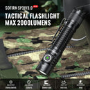 New Sofirn SP31 V3.0 Tactical LED Flashlight with Dual Switch USB C 18650 Rechargeable Power Indicator 6000K 5000K Torch