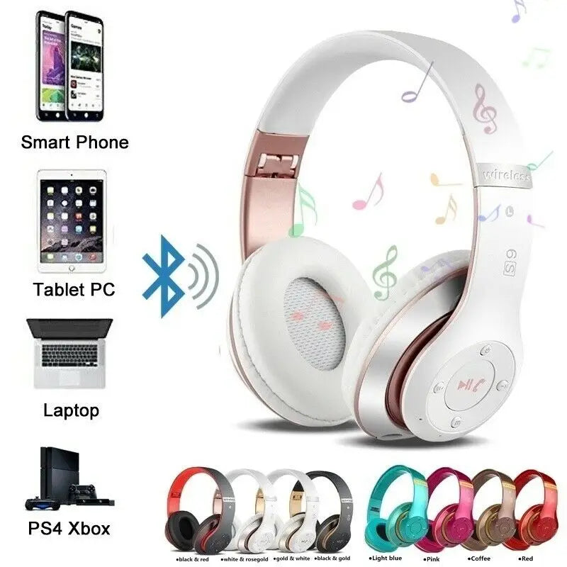 Bluetooth Wireless Headphones Noise Cancelling Bluetooth Earphone Foldable Handsfree Headset HIFI Stereo Game Headphones